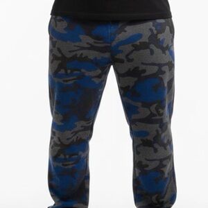 Sandro Blue and Gray Camo Joggers